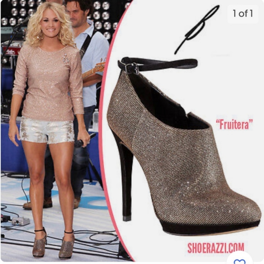 Women's Glitter Ankle Bootie in Sparkling Taupe